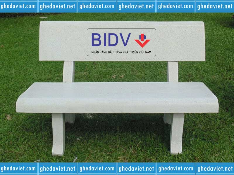 Ghế đá quảng cáo in logo ngân hàng BIDV GDQC-11