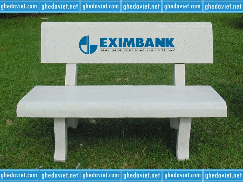 Ghế đá quảng cáo in logo ngân hàng Eximbank GDQC-08