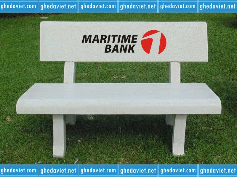 Ghế đá quảng cáo in logo ngân hàng Maritimebank GDQC-12